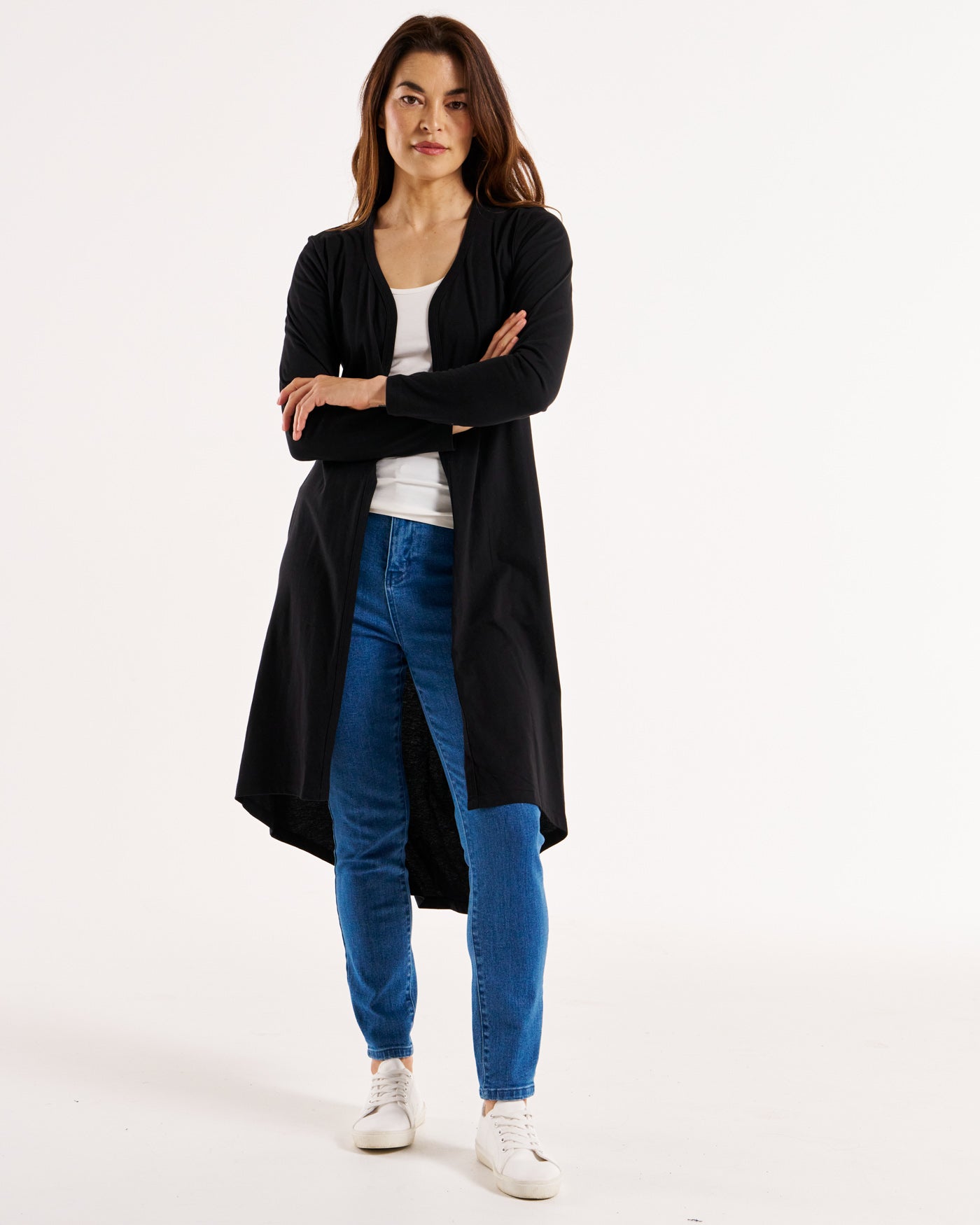 Long Cotton Cardigan Duster — The Betty