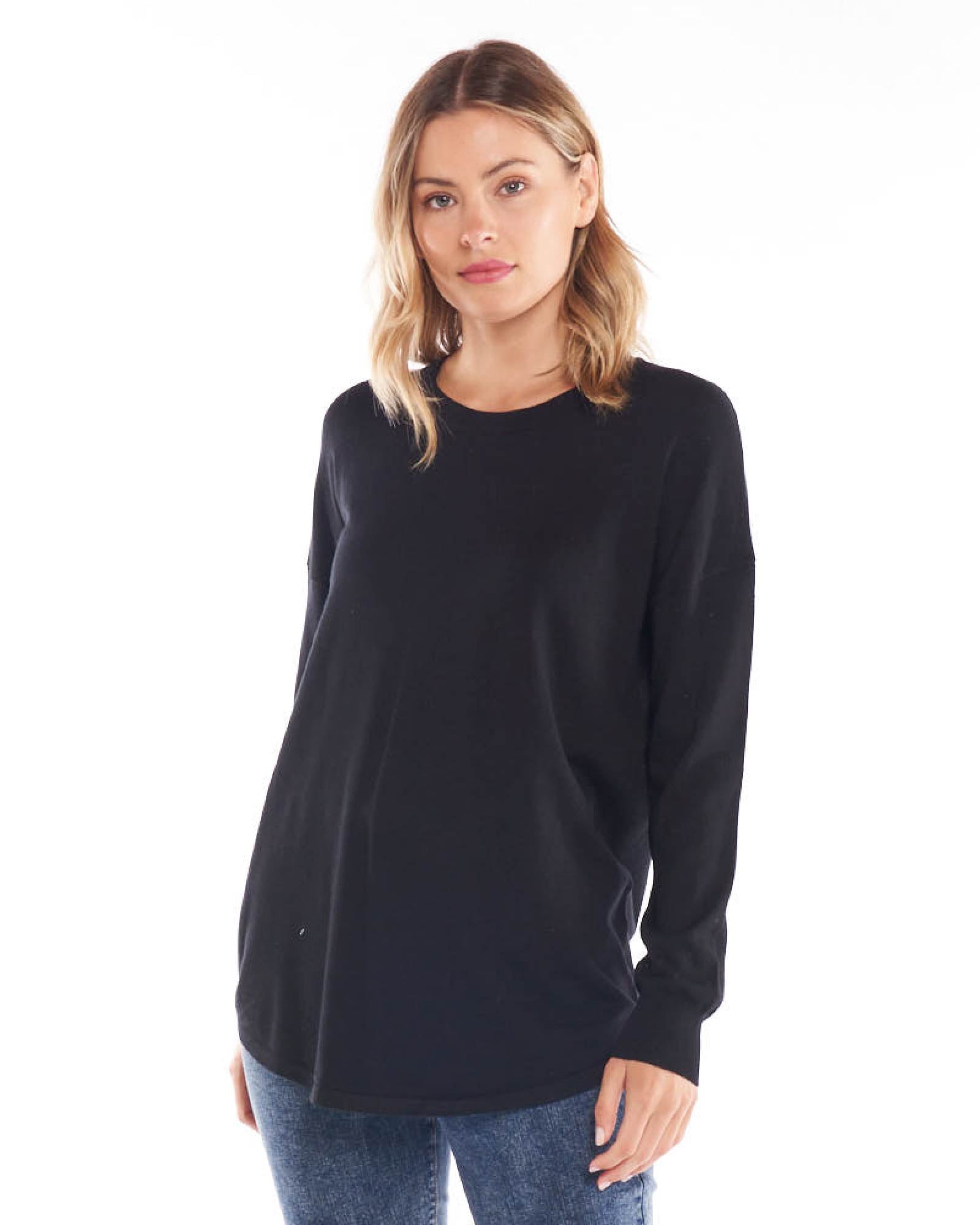 Womens black hot sale knit jumper