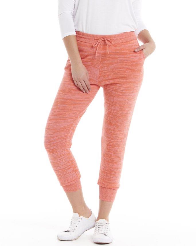 KNIT PANTS - Dusty pink