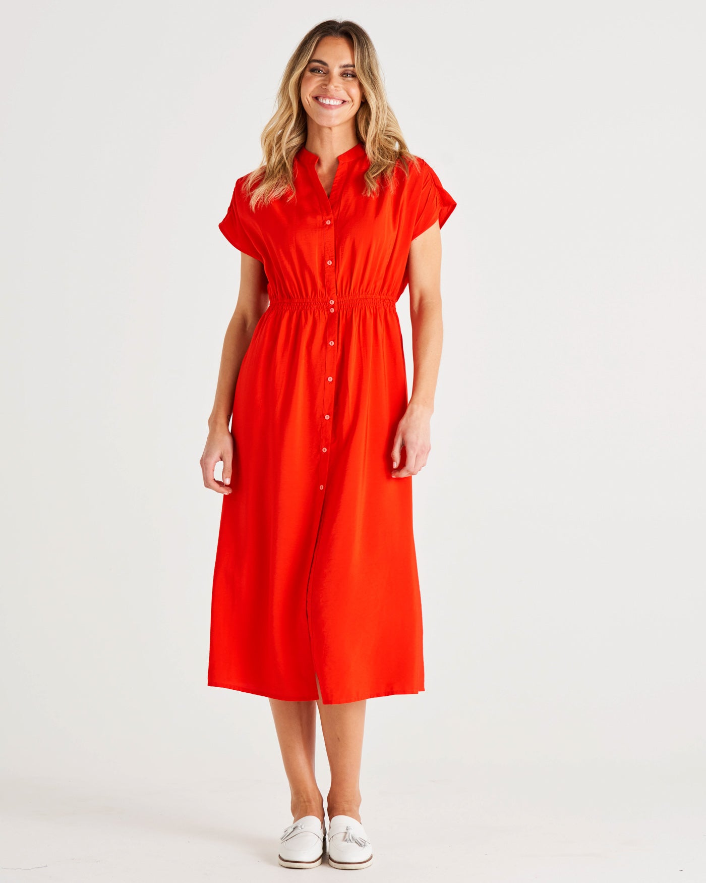 Button up clearance midi dress