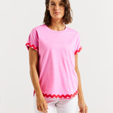 Sunny Tee - Red/Pink Ric Rac