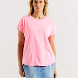 Hailey Short Sleeve Tee - Bright Pink