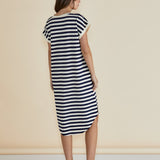 Jolene T-Shirt Dress - Navy/Cream Stripe