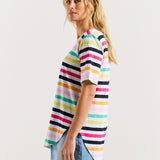 Ariana Tee - Rainbow Stripe