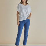 Maui Tee - White Lurex Stripe