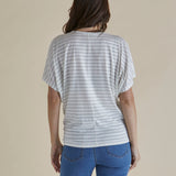 Maui Tee - White Lurex Stripe