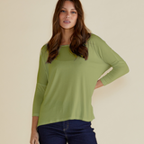 Milan 3/4 Sleeve Top - Pistachio