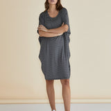 Maui Dress - Charcoal Stripe