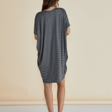 Maui Dress - Charcoal Stripe