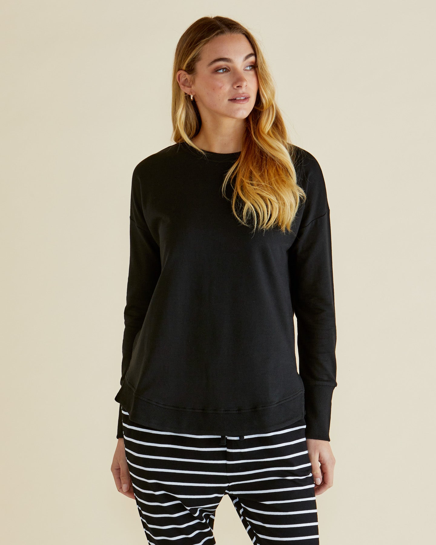 Lucy French Terry Sweat - Black