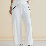 Evelyn Wide Leg Jogger - White