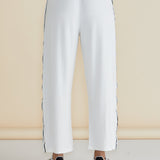 Evelyn Wide Leg Jogger - White