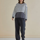 Easy Crew Sweat - Black/White Stripe