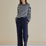 Easy Crew Sweat - Navy Stripe