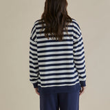 Easy Crew Sweat - Navy Stripe