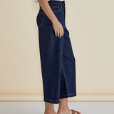 Bella Relaxed Crop Jeans - Deep Indigo Rinse