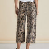 Bella Relaxed Crop Jeans - Leopard Print