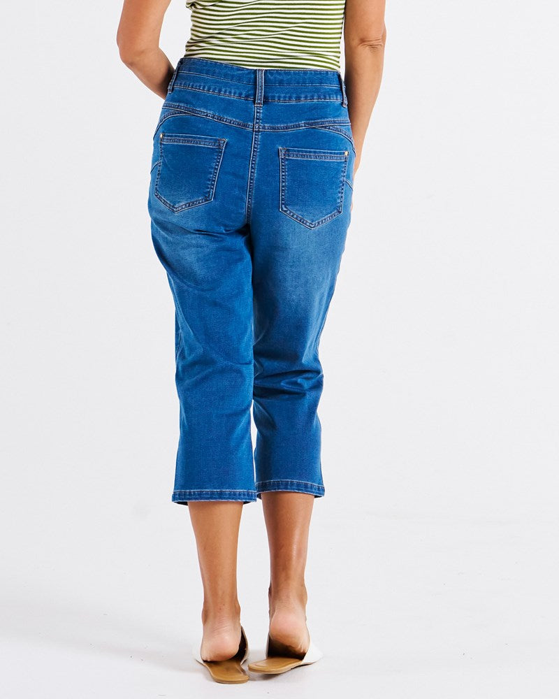 Alessi Crop Jean - True Blue