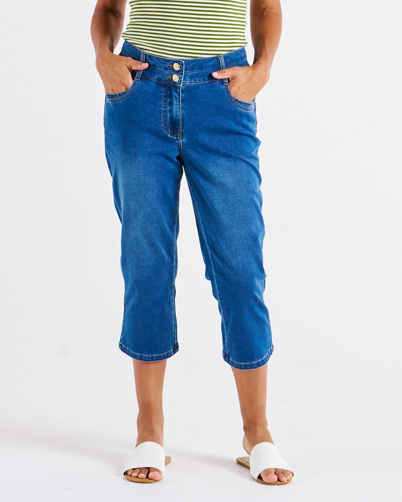 Alessi Crop Jean - True Blue