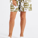 Pomona Cotton Short - Geo Floral