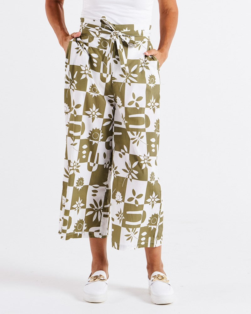 Cabo Crop Pant - Geo Floral