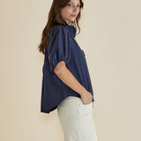 Avery Blouse - French Blue