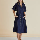 Dana Denim Dress - Raw Indigo Blue