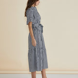 Jamilla Dress - Navy Stripe