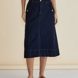 Astra Denim Skirt - Ink