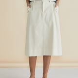 Astra Denim Skirt - Off-White