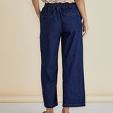 Drapey Denim Jogger - Sapphire