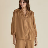 London Lyocell Blouse - Tan