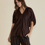 Asher Blouse - Chocolate