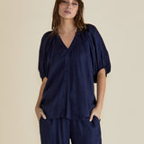 Asher Blouse - Dark Blue