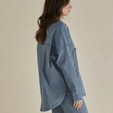 Cherry Denim Shirt - Pinstripe