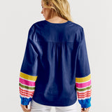 Blossom Blouse - Navy