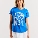 Hailey Short Sleeve Tee - St. Barts Palms Print