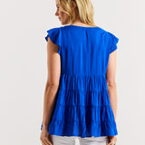 Danica Frill Top - Cobalt Blue