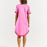 Nyree Dress - Red/Pink Ric Rac