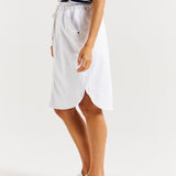 Alina Denim Skirt - White