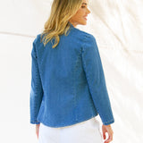 Stacey Denim Military Jacket - Vintage Blue