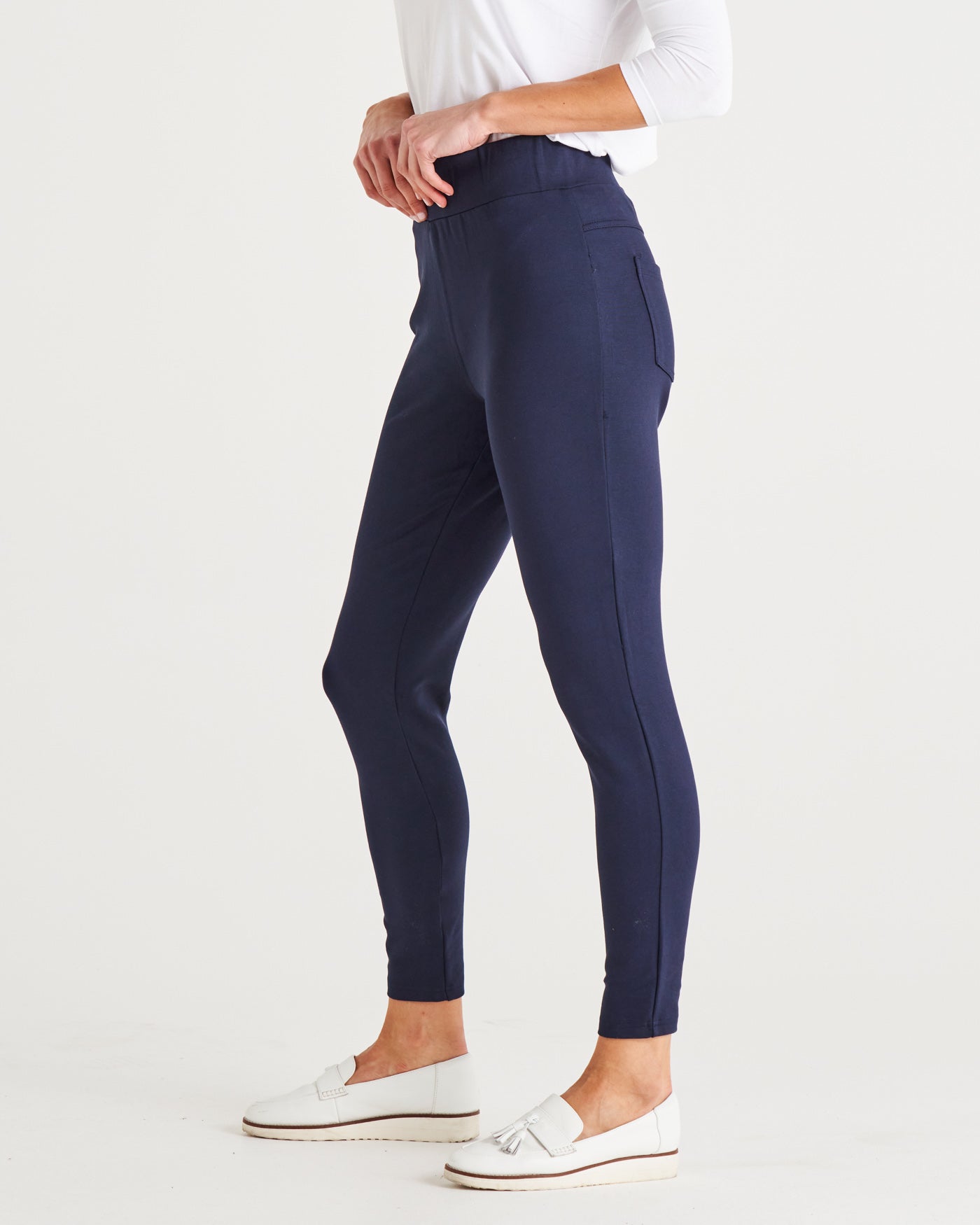 Navy blue outlet ponte leggings