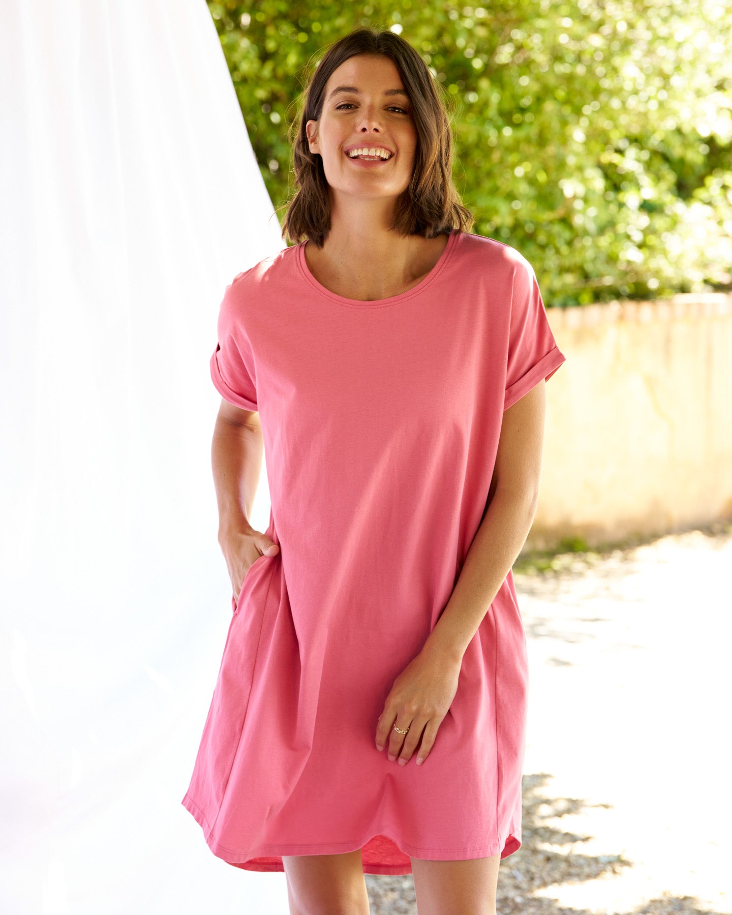 Maxine T-Shirt Dress - Dusty Rose