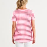 Luella Tee - Cherry Blossom Stripe