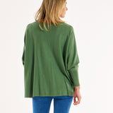 Destiny Relaxed V-Neck Lightweight Knit Jumper - Powder Green