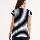 Michaela Top - Navy Stripe