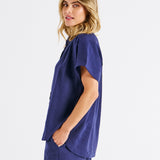 Flynn Short Sleeve Shirt - Navy