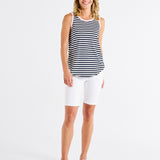 Keira Tank - Navy Stripe/Pink