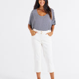 Alessi Crop Jean - White