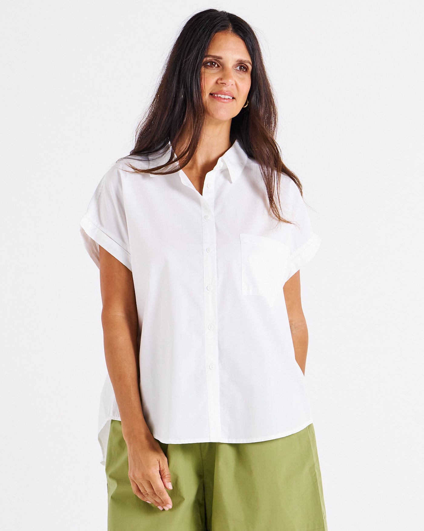 Mara Short Sleeve Shirt - White